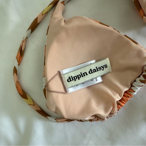 🟡 Dippin' Daisy's Mia Tie Bikini Groovy Stripe - Picture 6 of 8